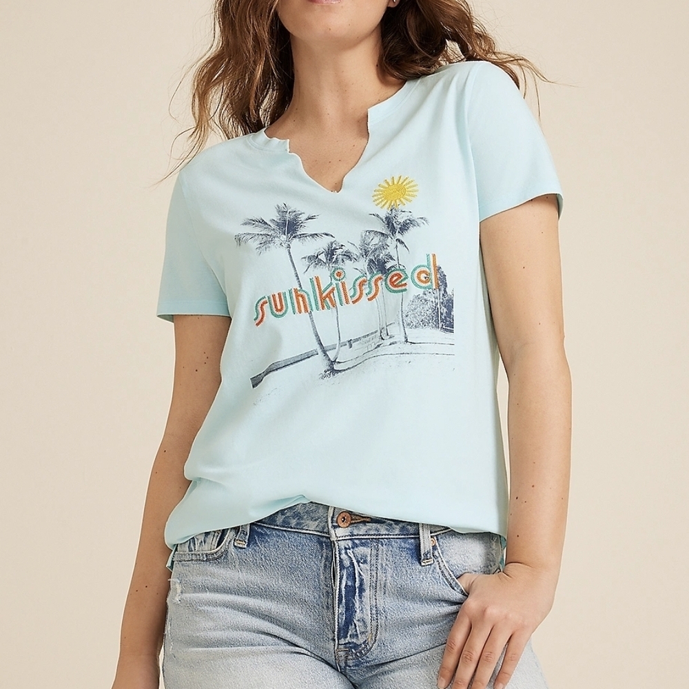 Maurices Sunkissed Embroidered Classic Fit Graphic Tee NWTs